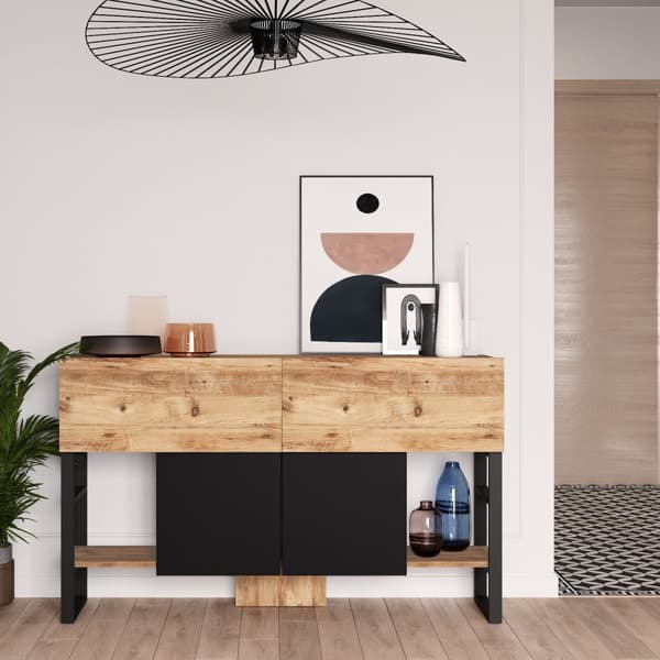 Chic Home Manta senkki 44x139xK84 cm, ruskea/musta