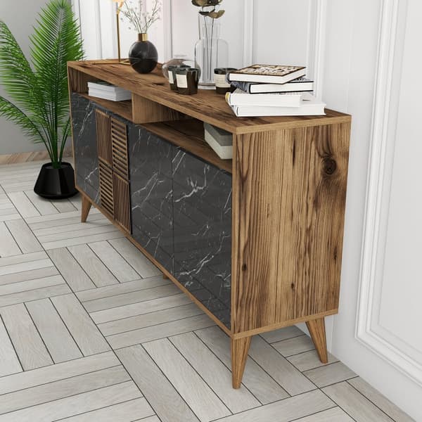 Chic Home Miina senkki 160x35xK79 cm, ruskea/musta