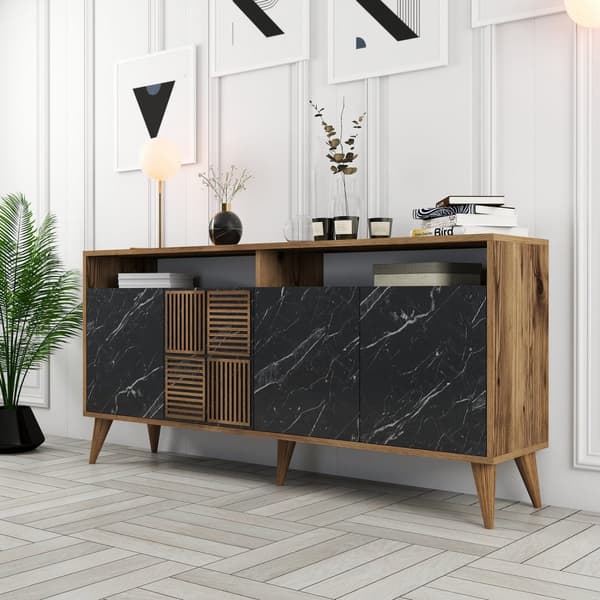 Chic Home Miina senkki 160x35xK79 cm, ruskea/musta