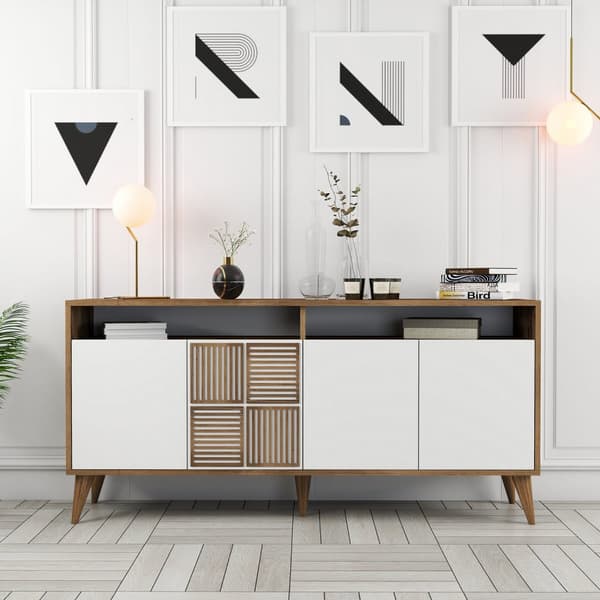 Chic Home Miina senkki 160x35xK79 cm, ruskea/valkoinen
