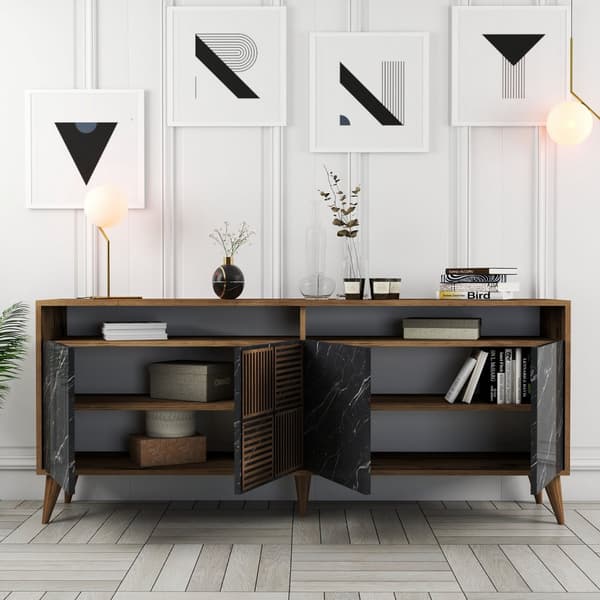Chic Home Miina senkki 180x35xK79 cm, ruskea/musta