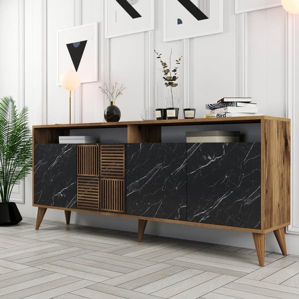 Chic Home Miina senkki 180x35xK79 cm, ruskea/musta