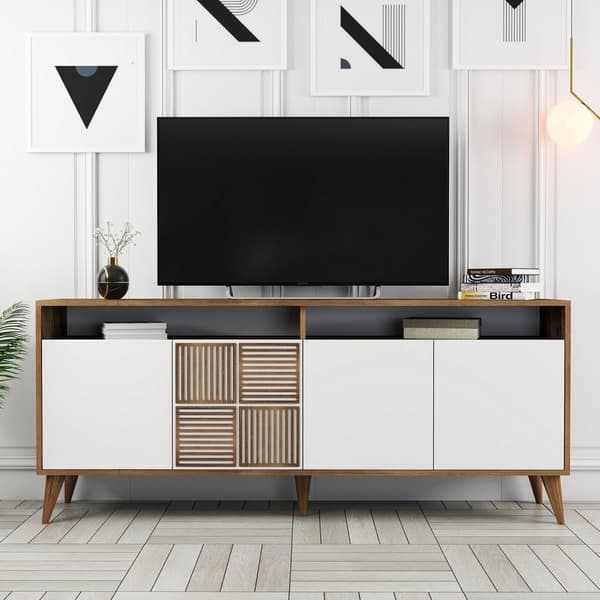 Chic Home Miina senkki 180x35xK79 cm, tummanruskea/valkoinen