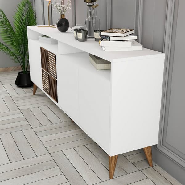 Chic Home Miina senkki 180x35xK79 cm, valkoinen/ruskea