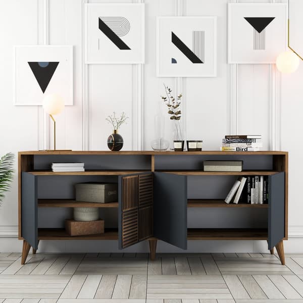 Chic Home Miina senkki 180x35xK79, tummanruskea/antrasiitti