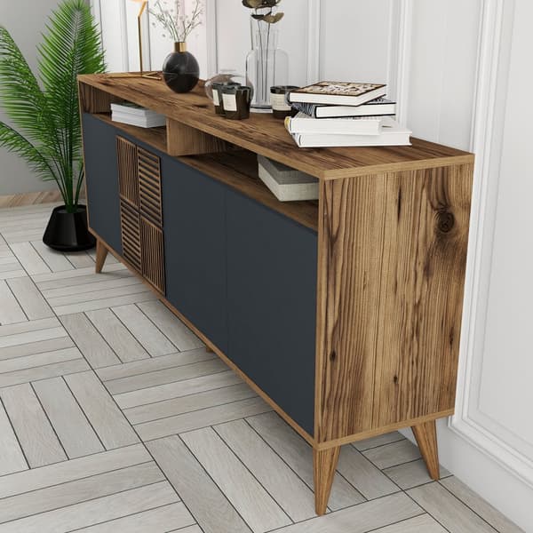 Chic Home Miina senkki 180x35xK79, tummanruskea/antrasiitti
