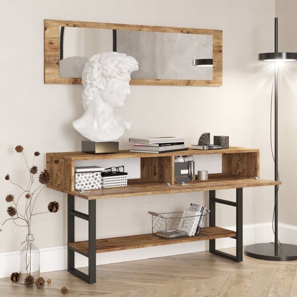 Chic Home Nikolas senkki 139 cm + peili, ruskea
