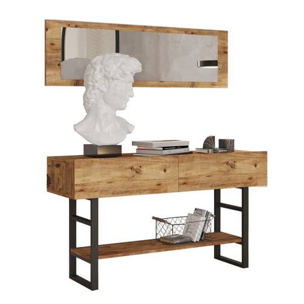Chic Home Nikolas senkki 139 cm + peili, ruskea