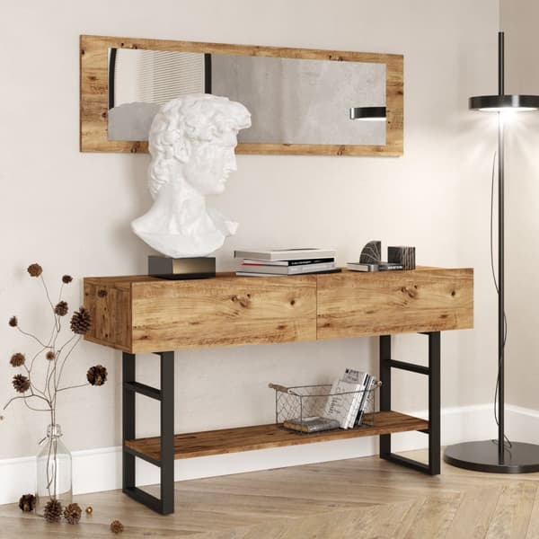Chic Home Nikolas senkki 139 cm + peili, ruskea