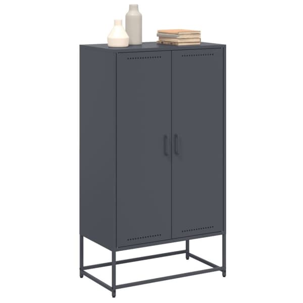 vidaXL Highboard antrasitt 68,5x38,5x123,5 cm stål