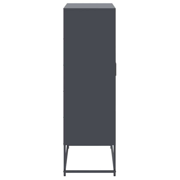 vidaXL Highboard antrasitt 68,5x38,5x123,5 cm stål