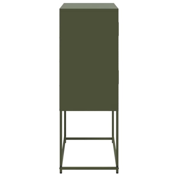 vidaXL Skänk olivgrön 68,5x38,5x107 cm stål