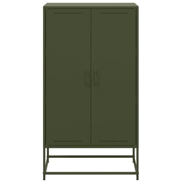 vidaXL Kaappi oliivinvihreä 68,5x38,5x123,5 cm teräs