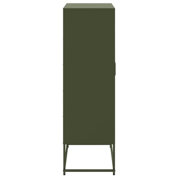 vidaXL Kaappi oliivinvihreä 68,5x38,5x123,5 cm teräs