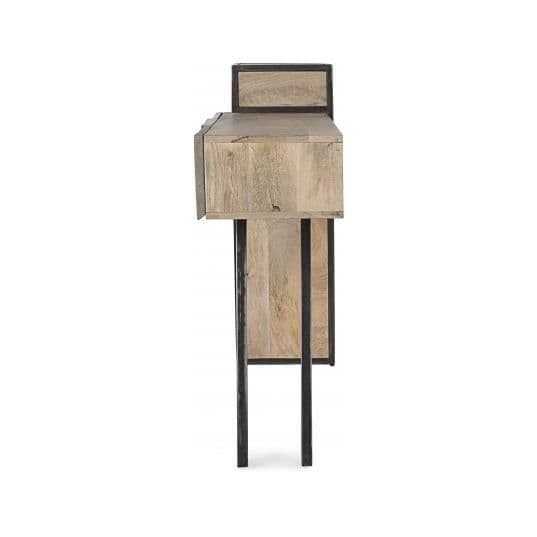 Konsol - Manchester - Mangoträ och stål - 160x95x38 cm - 2 dörrar - 1 låda