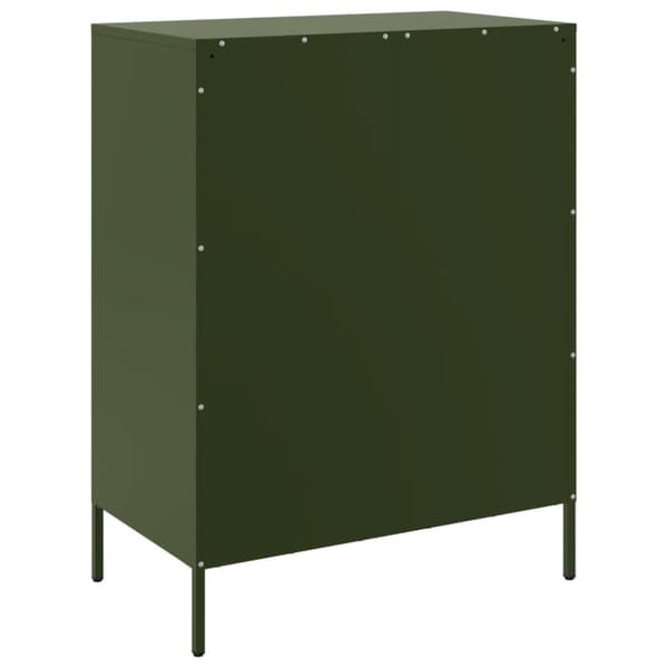 vidaXL Skjenk olivengrønn 68x39x89 cm stål