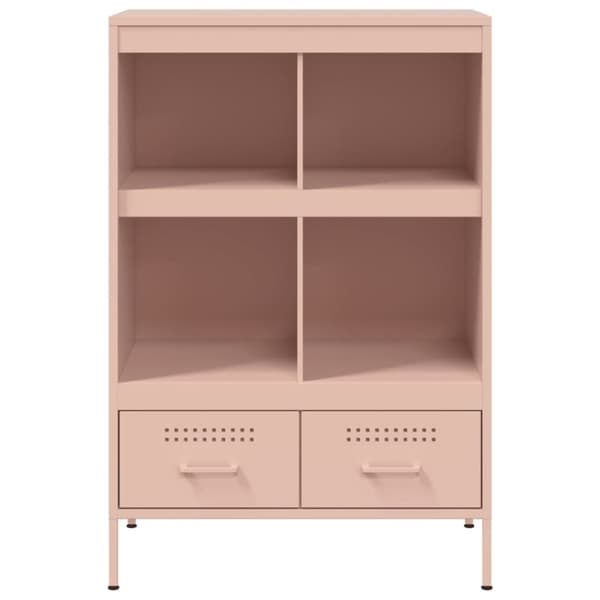 vidaXL skab 68x39x101,5 cm stål lyserød
