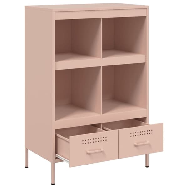 vidaXL skab 68x39x101,5 cm stål lyserød