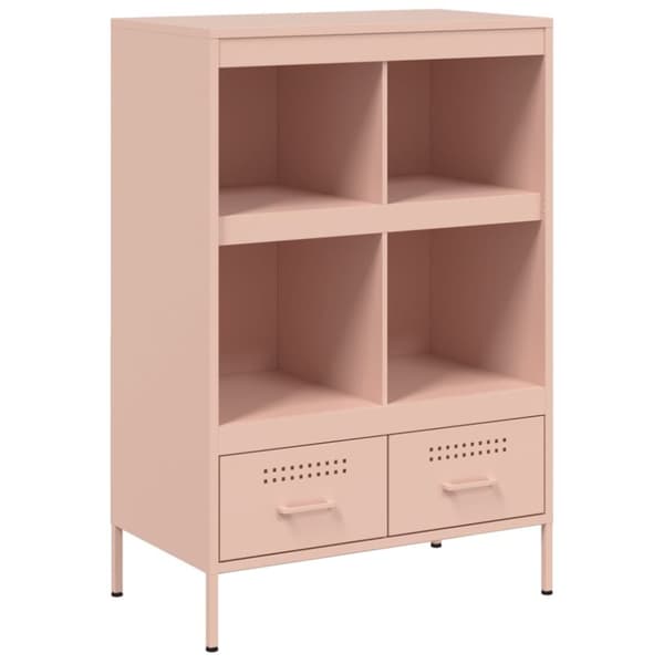 vidaXL skab 68x39x101,5 cm stål lyserød