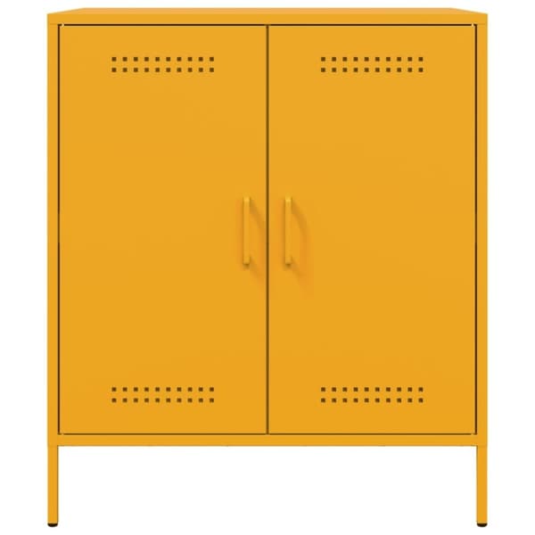vidaXL skab 68x39x79 cm stål sennepsgul