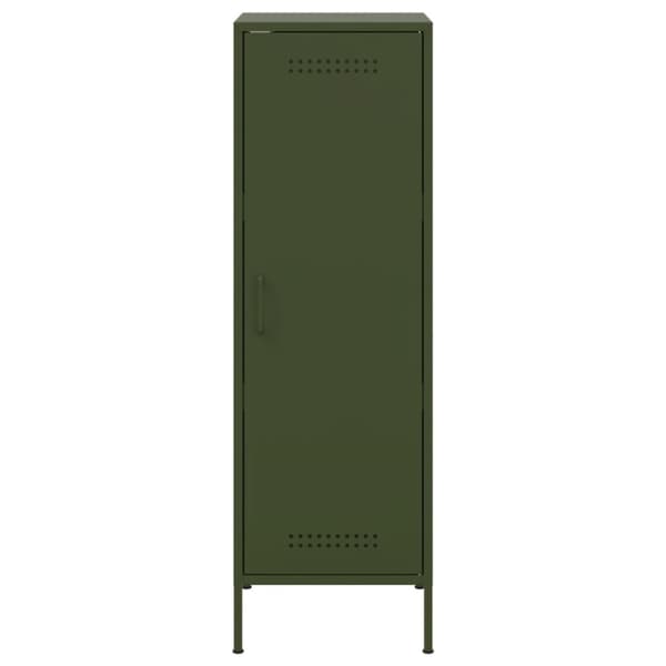 vidaXL Highboard olivengrønn 36x39x113 cm stål