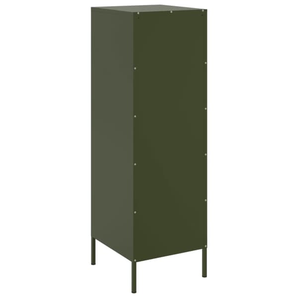 vidaXL Highboard olivengrønn 36x39x113 cm stål