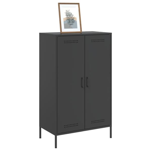 vidaXL højskab 68x39x113 cm stål sort