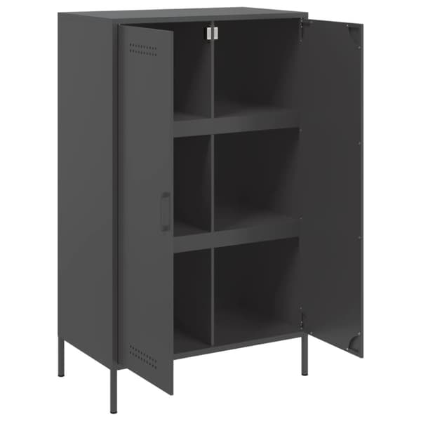 vidaXL højskab 68x39x113 cm stål sort