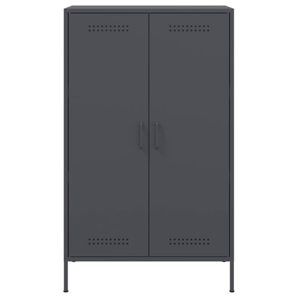 vidaXL højskab 68x39x113 cm stål antracitgrå