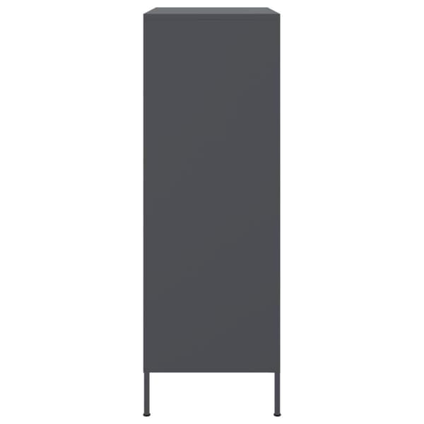 vidaXL højskab 68x39x113 cm stål antracitgrå