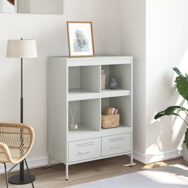 vidaXL skab 68x39x101,5 cm stål hvid