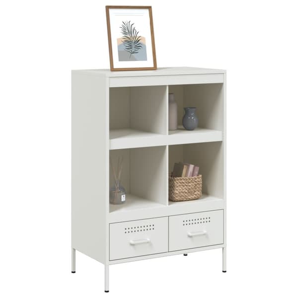 vidaXL skab 68x39x101,5 cm stål hvid