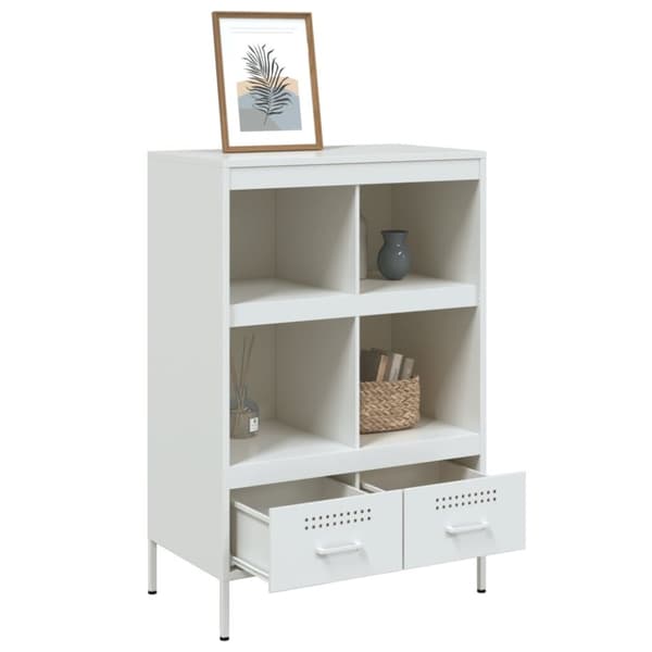 vidaXL skab 68x39x101,5 cm stål hvid