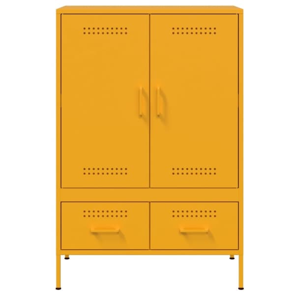 vidaXL højskab 68x39x101,5 cm stål sennepsgul