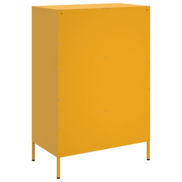 vidaXL højskab 68x39x101,5 cm stål sennepsgul