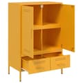 Miniatyrbillede 10 af 11: vidaXL højskab 68x39x101,5 cm stål sennepsgul