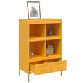 Miniatyrbillede 6 af 11: vidaXL højskab 68x39x101,5 cm stål sennepsgul