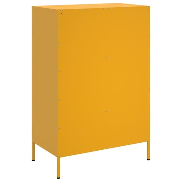 vidaXL højskab 68x39x101,5 cm stål sennepsgul