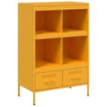 Miniatyrbilde 1 av 11: vidaXL Highboard sennepsgul 68x39x101,5 cm stål