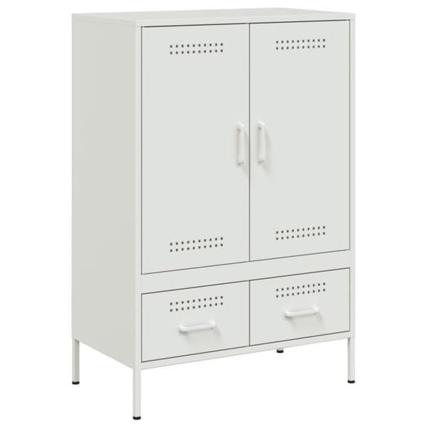 vidaXL Highboard hvit 68x39x101,5 cm stål