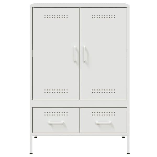 vidaXL Highboard hvit 68x39x101,5 cm stål
