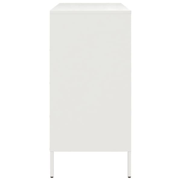 vidaXL Skänk vit 68x39x79 cm stål
