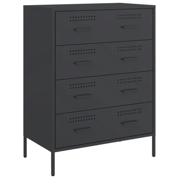 vidaXL skænk 68x39x89 cm stål sort