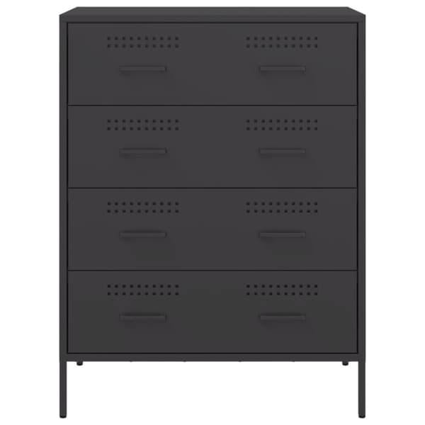 vidaXL skænk 68x39x89 cm stål sort