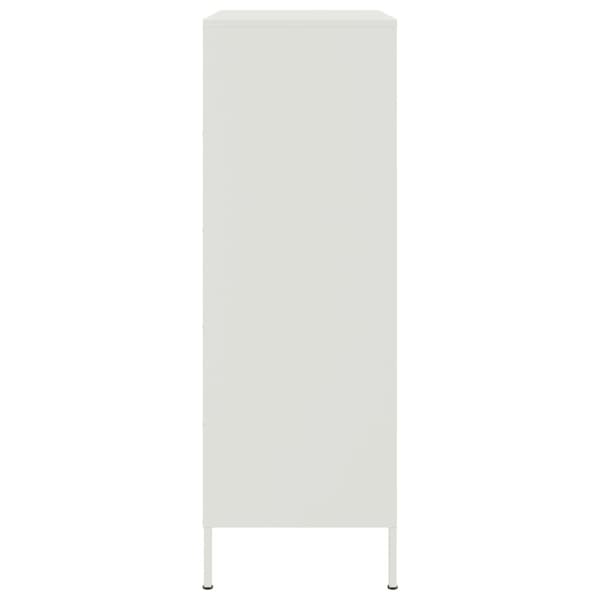 vidaXL Highboard hvit 68x39x113 cm stål