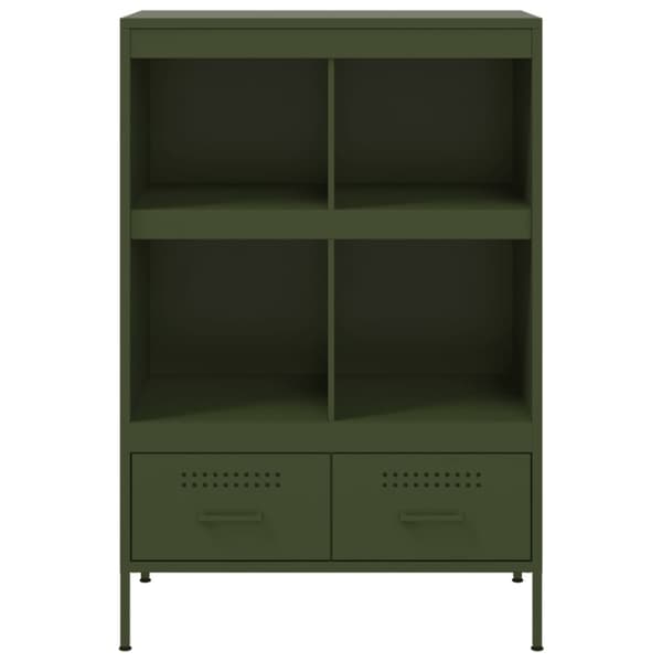 vidaXL Highboard olivengrønn 68x39x101,5 cm stål