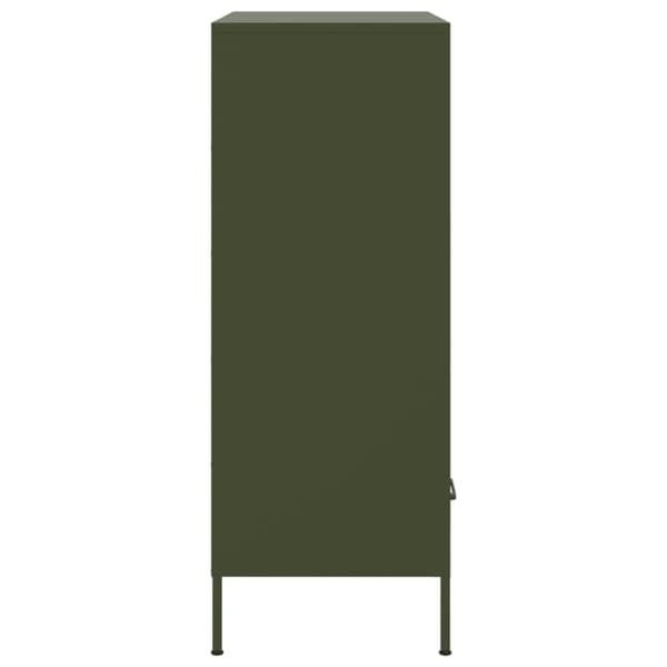 vidaXL Highboard olivengrønn 68x39x101,5 cm stål