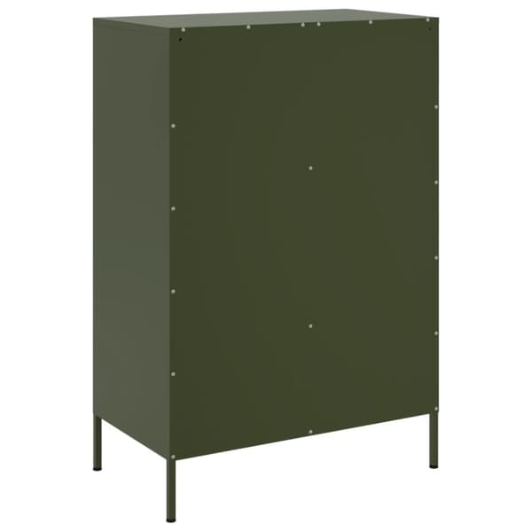 vidaXL Highboard olivengrønn 68x39x101,5 cm stål