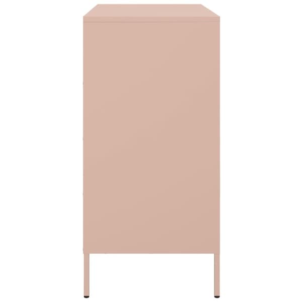 vidaXL Skänk rosa 68x39x79 cm stål