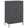 Miniatyrbilde 3 av 11: vidaXL Highboard antrasitt 68x39x101,5 cm stål